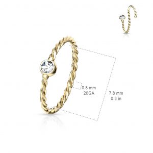 Zirconia Twisted Piercing