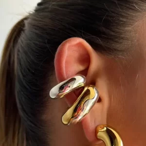 Chunky Ear Cuff Silver
