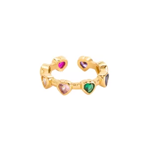 Anillo ajustable corazones